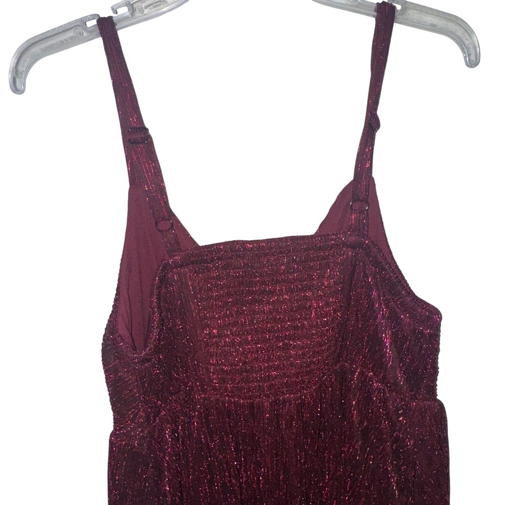Torrid | new w/tags| tea length spaghetti strap burgundy dress | size 10 - Picture 12 of 15